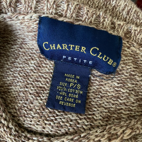 Charter Club Brown Petite Sweater - Picture 7 of 7